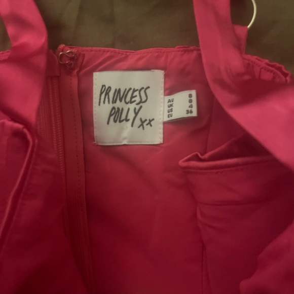 Pink satin mini Princess Polly dress - Picture 3 of 3